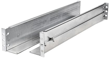 SABAJ M&D 2U-förstärkta skenor för 19 tums rack, djup 800–1 200 mm, belastning 80 kg, stål 19-0059