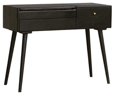 Vanity - Tavolo da trucco con specchio regolabile, in legno, con 2 cassetti, elegante scrivania per camera da letto e bagno, elegante toilette per accessori di bellezza