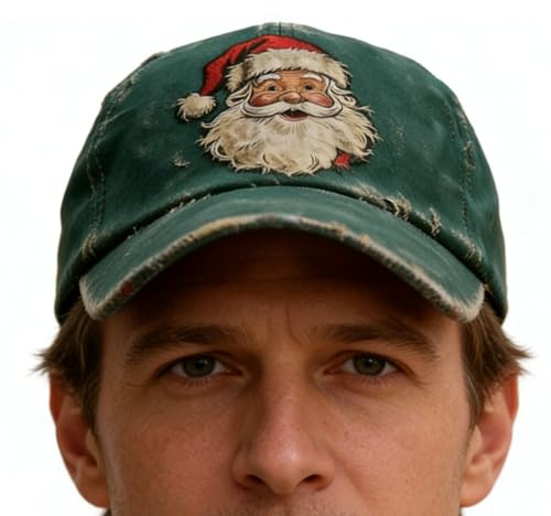 Generisch Weihnachtsmann Baseball Cap,Bestickt Vintage Cool Verstellbar Weihnachtsmann | Damen Herren Festliche Baseballmütze - Für Und Freunde Ehefrau Ehemann Mutter Vater Liebhaber