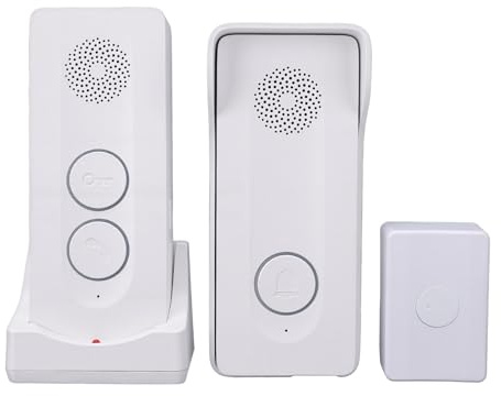 Mumusuki Campanello Wireless, Citofonico con Comunicazione Vocale in Tempo Reale Fino a 300 M di Portata e Funzione Push to Unlock per Impostazioni di Cura di Case, Appartamenti e Ville