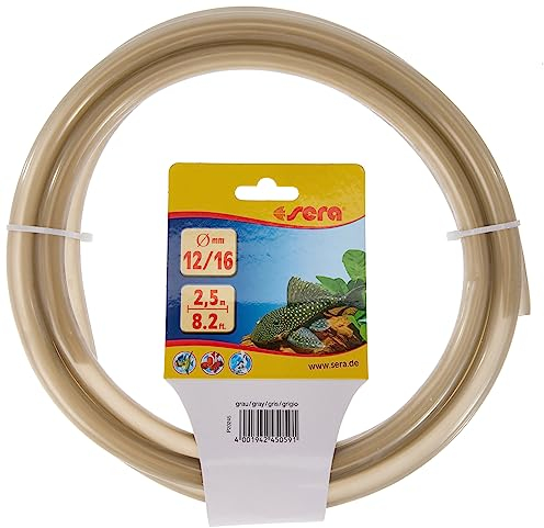 sera 12/16 Schlauch grau 2,5 m - Schauch fürs Aquarium - Flexible Schläuche in verschiedenen Durchmessern, Längen und Farben