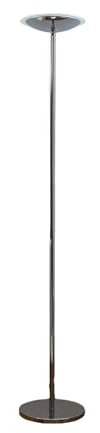 LED Lampadaire 'Malea' (Avec variateur d'intensité tactile) à intensité variable (Moderne) en Argent en Métal e. a. pour Salon & Salle à manger (1 lampe,à A+) de Lampenwelt | Lampadaire Sur Pied