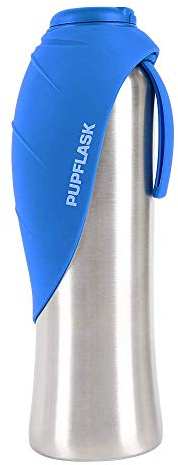 Tuff Pupper PupFlask Große Hundewasserflasche | 27 oder 40 OZ Edelstahl | Praktischer Wasserspender für Hunde | Reise-Wassernapf für Welpen - Nebulas Blue