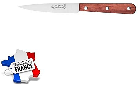 Les Colis Noirs LCN - Couteau Office Lame 10cm INOX Manche Bois La Fourmi - Ustensile Cuisine Légume - 030