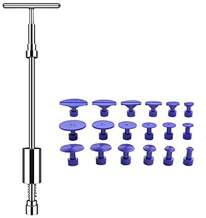 LIANYG Ausbeulwerkzeug Handwerkzeuge Auto Reparaturwerkzeug Dent Entfernung Kit Lacklose Delle Reparatur Toolkit Dent Entfernen Hebeer Slide Hammer Puller Tabs 299 (Color : 19pcs)