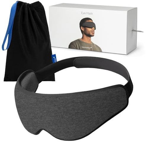 Ostrichpillow Eye Mask Sleep Mask - 100% Blackout, No Pressure On Eyes, Soft & Breathable, Adjustable Fit, Sleep Mask for Women Men, Travel Bag Included