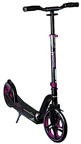 muuwmi Aluminium Scooter Pro – Tretroller, 250/215 mm, ABEC 7, GS-geprüft, höhenverstellbar, rot