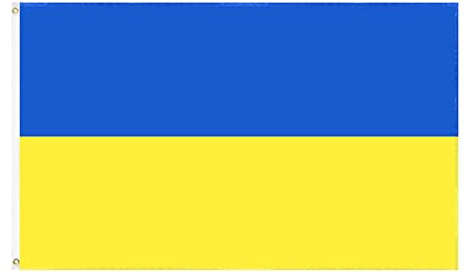 Drapeaux de l'Ukraine 90cm x 150cm Drapeaux nationaux ukrainiens résistants aux UV avec œillets en Laiton