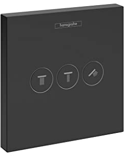 Hansgrohe Absperrventil Unterputz ShowerSelect Fertigset 3 Verbraucher mattschwarz, 15764670