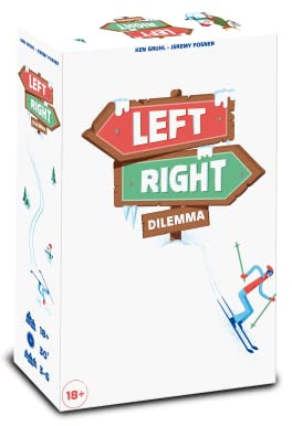 Asmodee - Left Right Dilemma, Gioco da Tavolo, Party Game per Adulti, 3-6 Giocatori, 18+ Anni, Edizione in Italiano