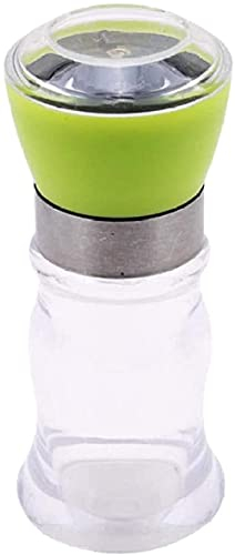 TONZN Plastic Grinding Bottle Salt Chili Grinding Chili Powder Cheese Cigarette Brown Salt Mill Chili Pepper Mill Salt Mill-Green Salt Mill Salt and Pepper Mills (Green)