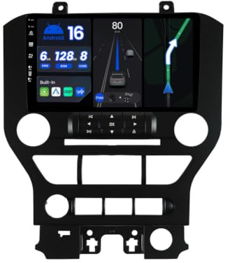 BXLIYER -[8-Core, 6G+128G]- Android 16 Autoradio pour Ford Mustang (2015-2020) - sans Fil Carplay + Android Auto - LED Caméra + MIC - 2 Din IPS 9 Pouce - Dab Volant WLAN 360-CAM Fast-Boot Bluetooth