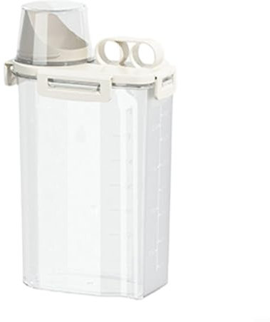 Contenitore per alimenti e cereali, organizer da cucina con beccuccio dosatore, coperchio (2,5 l)