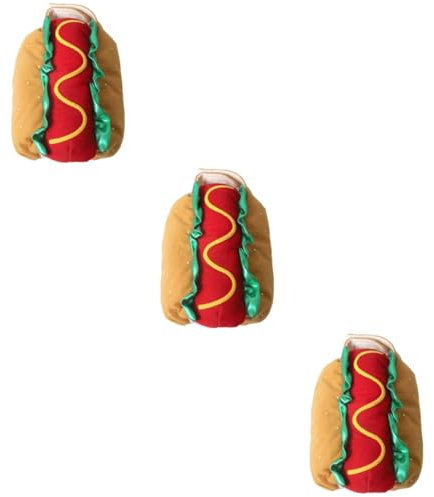 BESPORTBLE 3stücke Funny Pet Dog Hot Dog Kostüm Für Halloween Und Weihnachten Xs Lustige Party Kleidung Für Haustiere Bequemes Outfit Mit Elastischem Kragen Stylisch Und Auffällig Für