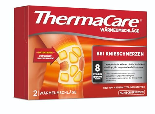 ThermaCare bei Knieschmerzen, 2 Stück, ThermaCare Knie-Pflaster gegen Osteoarthrose & Verspannungen, Originalware von Angelini Pharma Deutschland