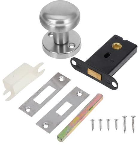 Gadpiparty Cerradura De Puerta Sin Llave Pomo Para Puerta De Paso Acero Inoxidable Kit De Manijas