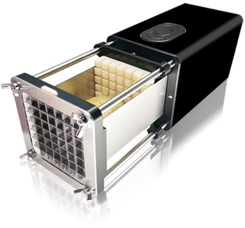 GAYAYAS Elektrischer Pommes-Frites-Schneider, automatischer Pommes-Frites-Schneider aus Edelstahl für selbstgemachte Pommes Frites, Gemüseschneider, geeignet für Kartoffeln, Karotten,Black