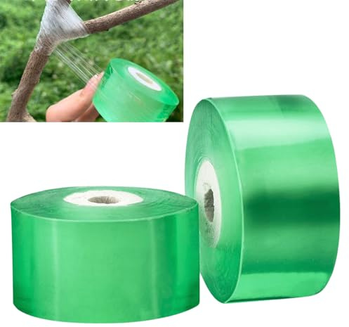 Nastro per Innesti,2 pezzi di Nastro Trasparente per Innesti,Nastro per Innesto Giardino,Nastro da Innesto Autoadesive,Nastro Estensibile per la Riparazione di Piante e Innesto da Giardino (Verde)