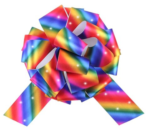 Lot de 2 grands nœuds à tirer de 30,5 cm pour emballage cadeau, fête de Noël, anniversaire, mariage, vélos, boîtes d'emballage ou décorations florales, décorations de cadeaux de Saint-Valentin