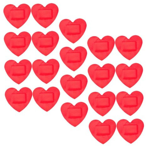 POPETPOP 20piezas Vendajes Autoadhesivos Para Heridas Transpirables y Fáciles De Aplicar Parches Forma De Corazón Para Cuidado De Heridas Protección y Uso Outdoor Unidades