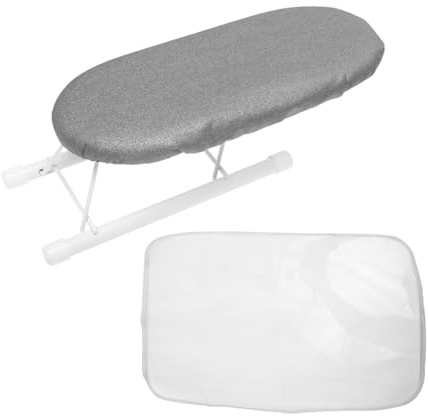Hemobllo Set de Repassage Compact Comprenant Table à Repasser Pliable en Acier Coussin Isolant Thermique pour Vêtements, pour Buanderie et Voyage