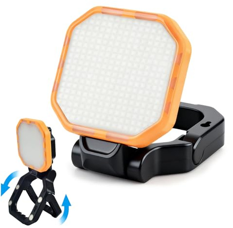 LED Akku Strahler, Arbeitsleuchte 2000LM Tragbar, 4 Lichtmodi, Campinglampe USB Wiederaufladbar, Magnetisch & IPX4, Baulampe für Baustellen, Stromausfälle, Camping, Outdoor