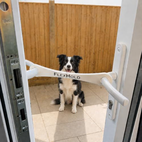FlexHold 25cm XL Door Stay – French & Patio Door Holders – Durable TPU Restraint – Ideal for Large Pets & Fresh Air – Strong, Flexible & Easy to Install