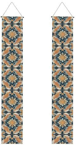 Banner, Motiv: Blütenblumen-Druck, Polyester-Banner, für drinnen und draußen, einfach aufzuhängen, wiederverwendbar