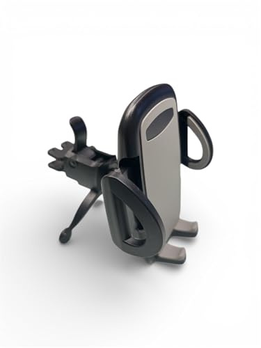 RohSCELL Supporto Cellulare Auto Universale con Pinza per Bocchetta Aria, Blocco a 3 Lati con Pulsante di Rilascio, Rotazione 360°, Porta Smartphone Antigraffio per iPhone Samsung Xiaomi