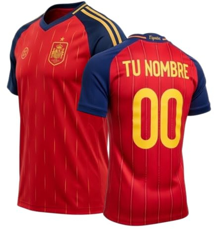 RFEF Camiseta SELECCIÓN ESPAÑOLA Mundial 2026 – Réplica Oficial | Equipación de Fútbol España para Adulto (FR/ES, Letras, M, Regular, Regular, Talla M)