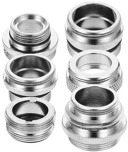 ifundom Adaptateur Robinet Évier 6 Pièces Kit Raccord Tuyau Arrosage, Connecteur Aérateur pour Machine à Laver, Accessoires Robinetterie Jardin Cuisine
