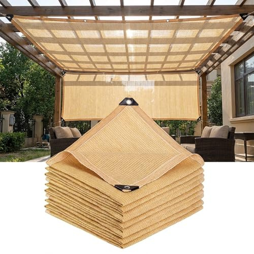 Vela de Sombra Resistente - Lona Impermeable con protección UV para terraza, jardín y Piscina | Fácil instalación con Esquinas reforzadas para Patio y Exterior(3 x 8 m/9.8 x 26.2ft)