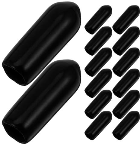 HEALEEP Bouchons de Protection pour Crochets de Panneau Perforé, Embouts en Caoutchouc Noir 5 Mm, Lot de 200 Pièces, Fixateurs Résistants pour Rangement en Atelier et Supermarché