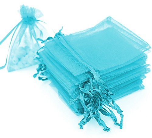 Boshen Organza-Geschenkbeutel, transparent, Netzstoff, für Schmuck, Hochzeit, Party, Weihnachten, 7,6 x 10,2 x 15,2 cm, 12,7 x 17,8 cm, 100 Stück