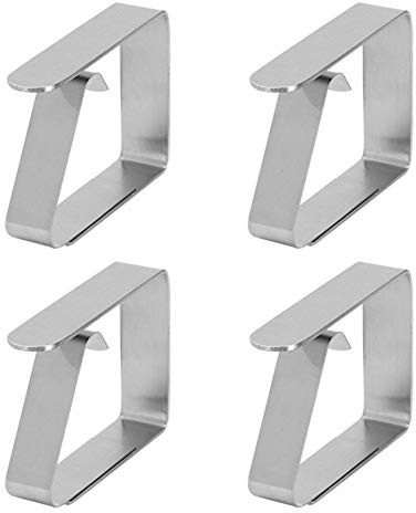 Tischdeckenklammern 4 Stücke Tischdecke Clips Große Gefederte Edelstahl Haushalt rutschfeste Klemmen Tischdecke Clip für Picknicks Festzelte Hochzeiten Abschlussfeier