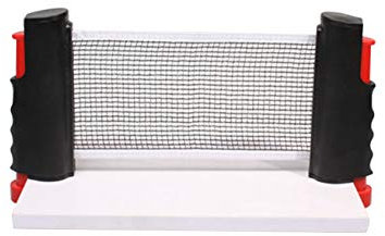 Letuwj Tischtennisnetz, tragbar, verstellbar, für jeden Tisch, Rot / Schwarz