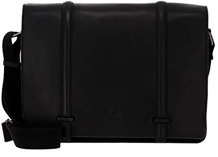 STRELLSON-Leather Messenger BAKERLOO LHF Black 38x28x11