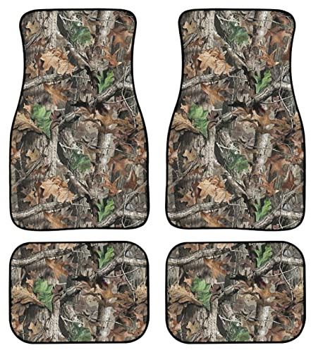 Coldinair Jagd-Camouflage-Teppich-Bodenmatte für Auto, SUV, LKW, universelle Passform vorne und hinten, 4-teiliges komplettes Set für Männer und Frauen, alle Jahreszeiten