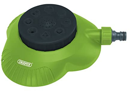 Draper 09960 Multi-Sprinkler with 8-Spray Patterns, Watering and Irrigation Sprinkler, Suitable for Variety Garden Sizes