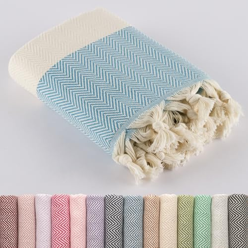 LUCIDUS Hamam Handduk 100x200 cm - Strandhandduk, Bastuhandduk, 100% Bomull
