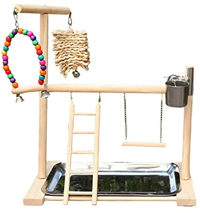 ＡＷＨＡＯ Aire de Jeux pour Oiseaux avec Support pour Perroquet pour Animaux de Compagnie