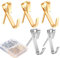 Bilderhaken,Bilderhaken zum nageln,80 Stück Bildaufhänger Set,Stahl Haken & Nägel für Haus Büro Foto Bild Malerei Hängen, Bilderbefestigung.(golden-40pcs/silbrig-40pcs)