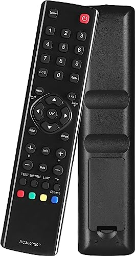 RC3000E02 - Telecomando di ricambio per televisore TCL LED LCD TV, colore: nero