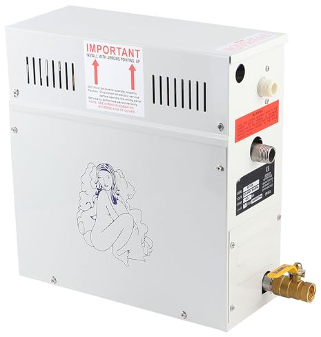 Fockety 4,5-kW-Dampferzeuger, Sauna-Dampfgenerator mit LED-Anzeigesteuerung, Automatische Abschaltung, 1,2-bar-Überdruckventil, Heim-Dampfduschsystem, Sauna-Dampfbadheizung