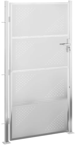vidaXL Cancello da Giardino 100x180 cm in Acciaio Inossidabile