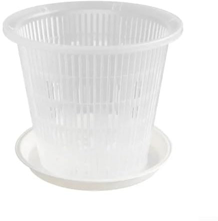 Pot à orchidée transparent avec soucoupes, arrosage adéquat et évite d'endommager les meubles