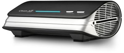 Clean Air Optima Purificador de aire CA-501 con filtro HEPA, lámpara UV-C e ionizador - Ventilador muy silencioso 20dB (A) – adecuado para el coche