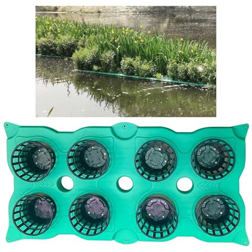 Aquaponics Lot de 2 paniers de fleurs flottants pour grands étangs, pots de plantes aquatiques avec système de culture de 99,4 x 50,7 cm