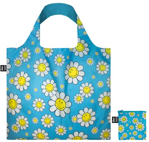 LOQI SMILEY Flowers Aquarius Recycled Bag