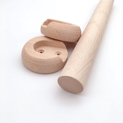 GQQGSHOP 1 Stück Runden Kleiderschrankstange Kleiderstange - Hölzern Schrank-Stange Schrankrohr - Länge 50-150cm - Stange für Garderobe und Nische(D2cm/0.78IN,L 120cm/47.2In)